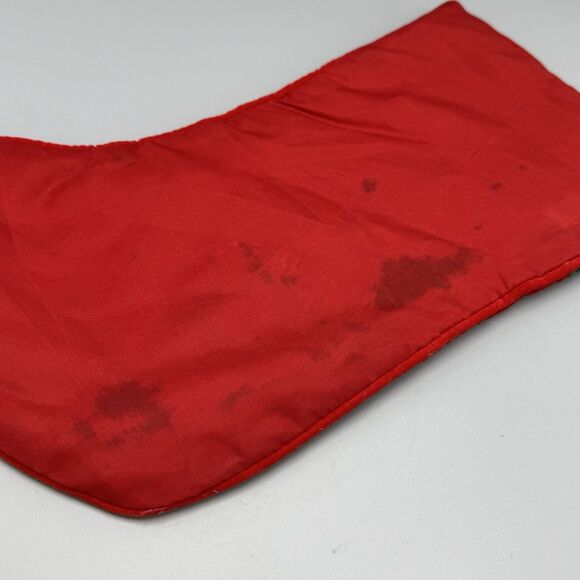 Vintage Gingerbread Kids Vevlety Christmas Stocking Candy Canes Holly Tree 16" L - Picture 3 of 8